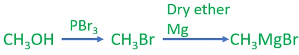 CH3MgBr preparation from CH3OH